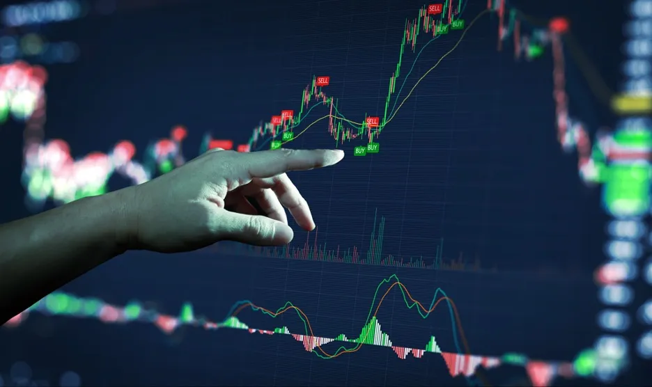 Graphique de marché financier